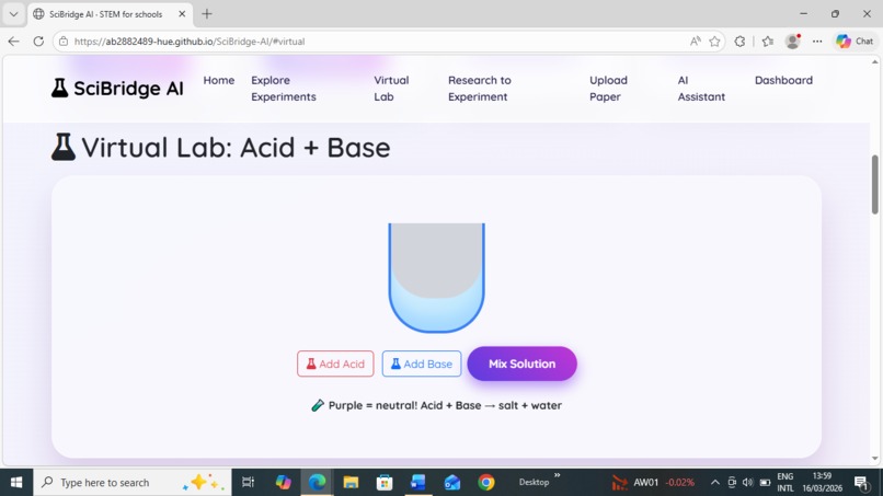 SciBridge AI –Bridge Between Research and School Experiments – screenshot 3