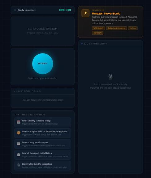 ECHO: Voice AI Assistant for Field Service Workers – screenshot 1