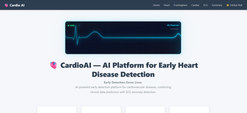 CardioVision AI — Smart Heart Risk Prediction System – screenshot 1