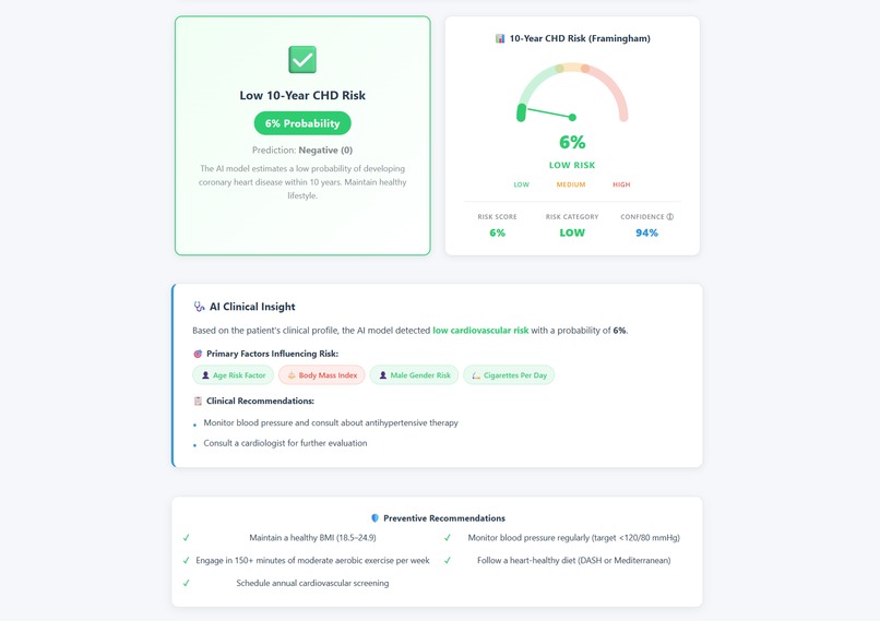 CardioVision AI — Smart Heart Risk Prediction System – screenshot 4
