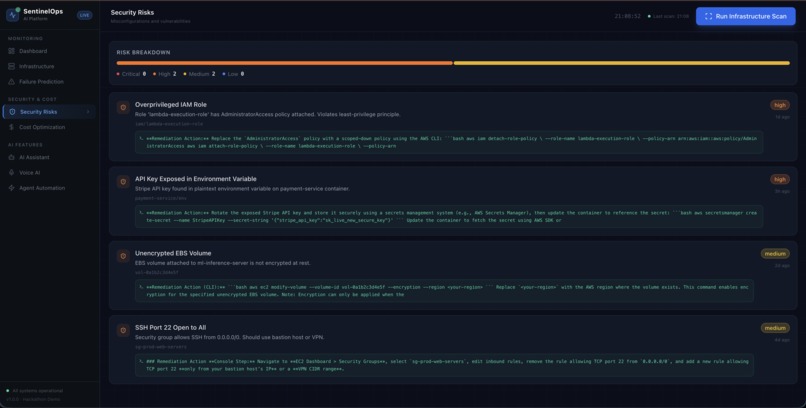 SentinelOps: Self-Healing Agentic Cloud Infrastructure – screenshot 3