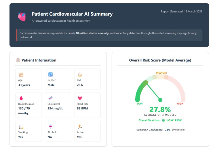 CardioVision AI — Smart Heart Risk Prediction System – screenshot 6
