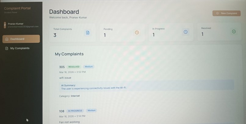 Smart Complaint Portal – screenshot 2