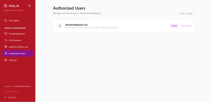 Drisa_AI Multilingual Support Agent – screenshot 4