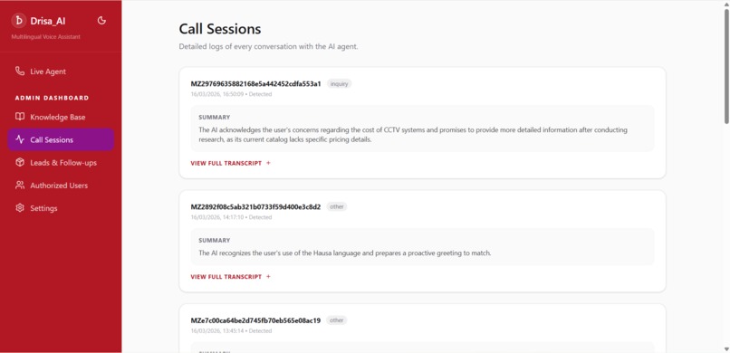 Drisa_AI Multilingual Support Agent – screenshot 6