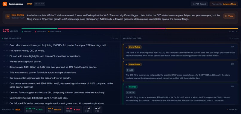 EarningsLens – screenshot 1