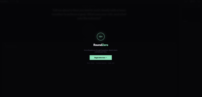 RoundZero: Multimodal AI Interview Coach  – screenshot 3