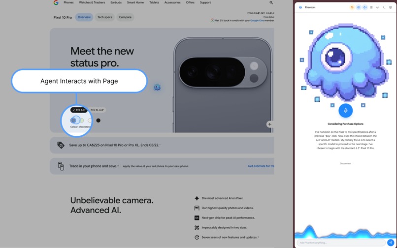 Phantom — A living agent inside your browser – screenshot 4