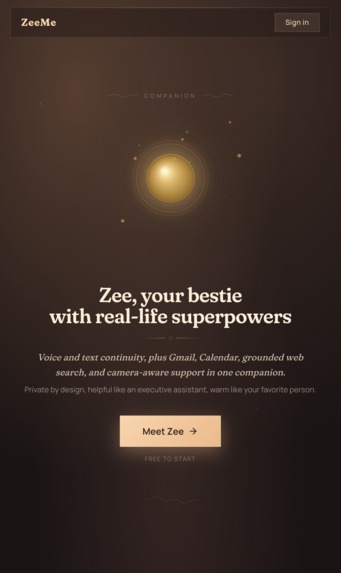 ZeeMe - Your multimodal AI bestie and executive assistant – screenshot 4
