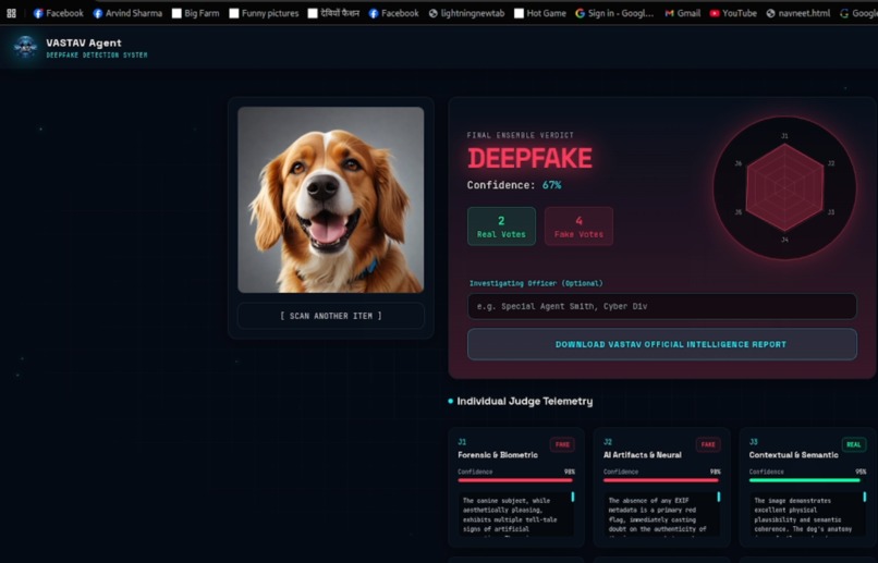  Vastav Agent  6-Judge AI Deepfake Detection System – screenshot 2