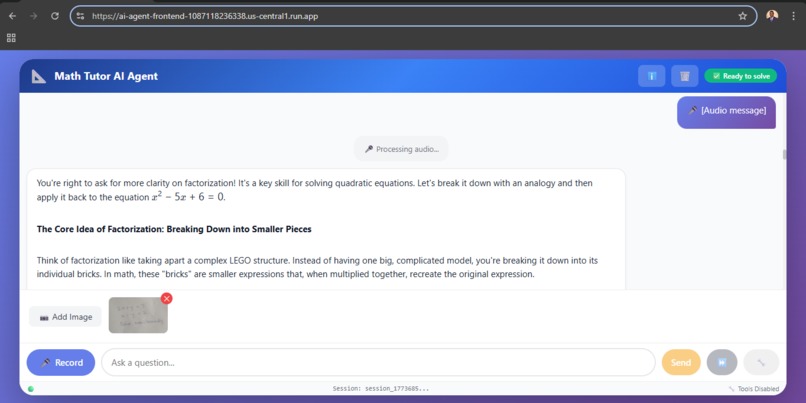 Math Tutor AI Agent – screenshot 2