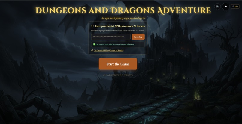 Dungeons & Dragons Adventure — Gemini Live Agent  – screenshot 2