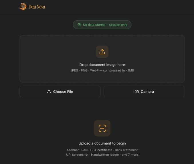 Doxi-Nova Document Intelligence for India's Informal Economy – screenshot 2