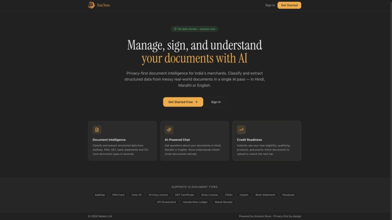 Doxi-Nova Document Intelligence for India's Informal Economy – screenshot 1