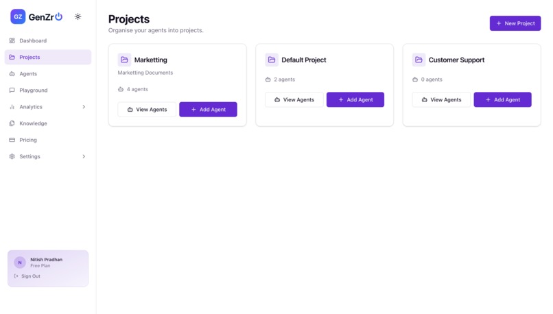 GenZro- AI agent Platform – screenshot 3