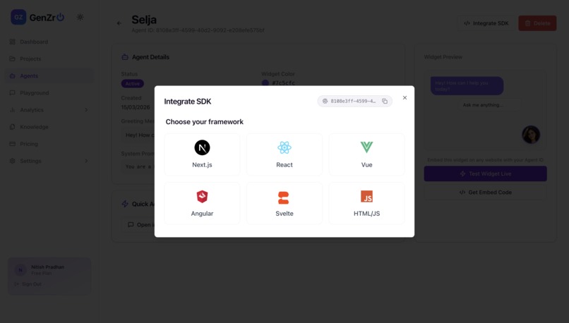 GenZro- AI agent Platform – screenshot 4
