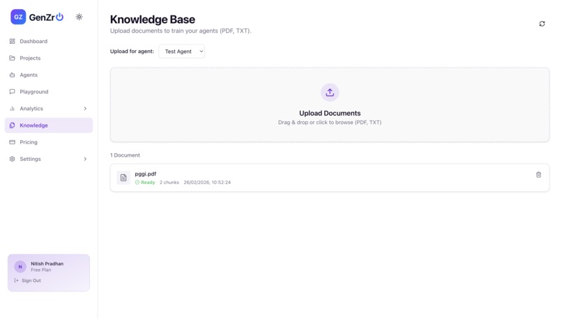 GenZro- AI agent Platform – screenshot 5