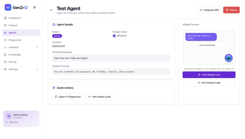 GenZro- AI agent Platform – screenshot 7