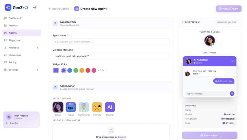 GenZro- AI agent Platform – screenshot 8