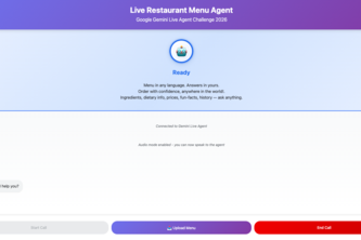Live Restaurant Menu AI Agent