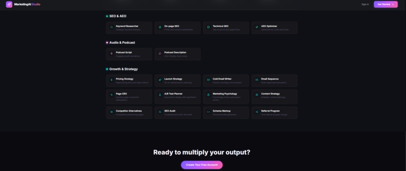 Marketing AI Studio – screenshot 3