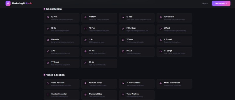 Marketing AI Studio – screenshot 4