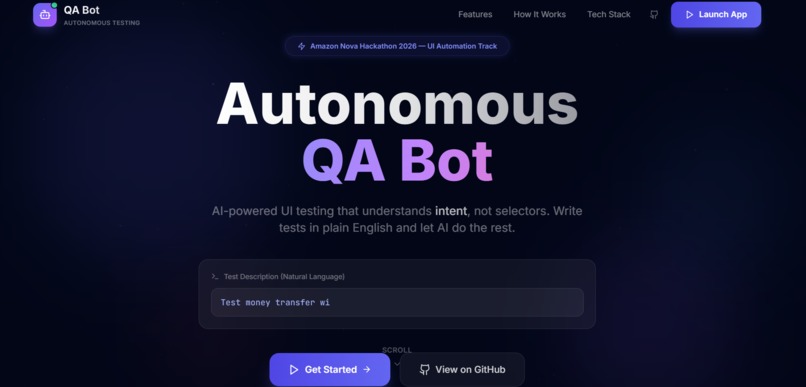QA BOT AND BUGGY BANK – screenshot 2