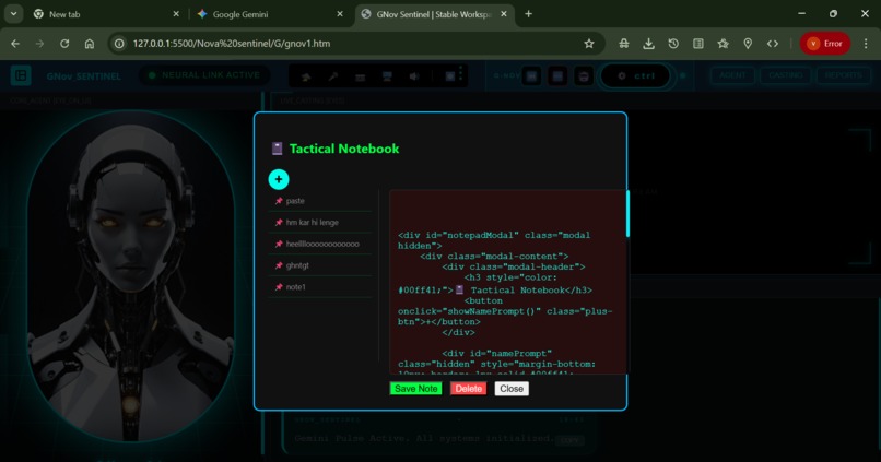 G-NOV SENTINEL: A Multimodal AI-Ops Engine  – screenshot 2