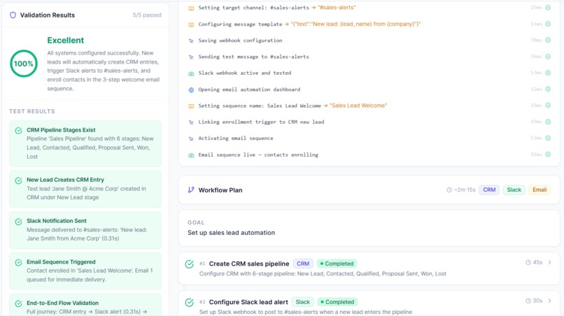 NovaFlow — Autonomous SaaS Setup Agent – screenshot 3