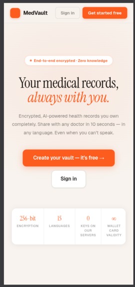 MedVault – screenshot 1