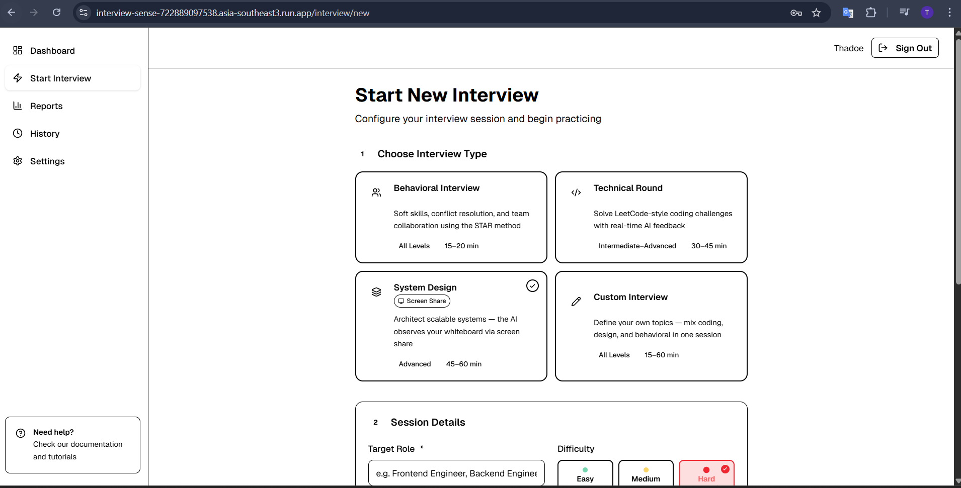 Interview Sense | Devpost