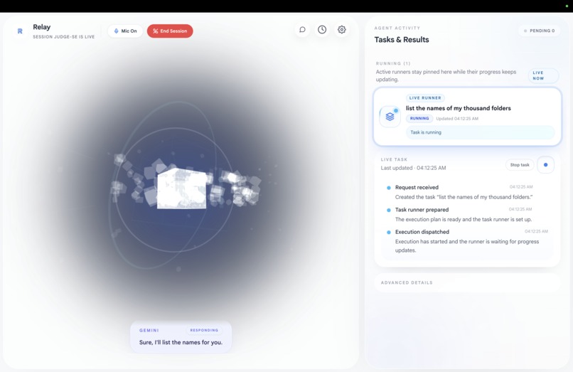 Relay: The Voice Agent for the Google Ecosystem – screenshot 4
