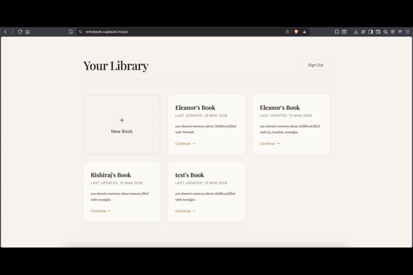 EchoBook — Living Memory – screenshot 2