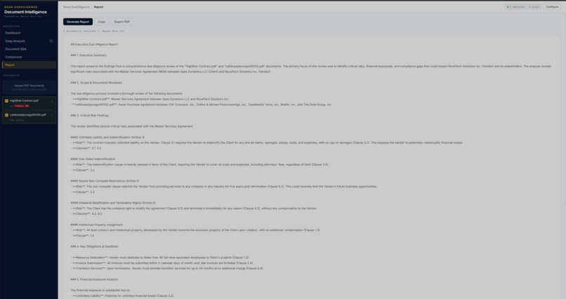 Nova DueDiligence – screenshot 6