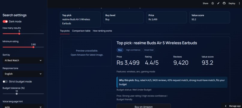 Shopping advisor AI – screenshot 1