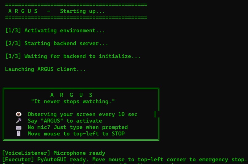 ARGUS – screenshot 1