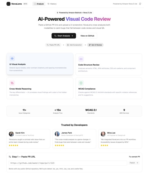 NovaLens — AI Visual Code Review Agent – screenshot 1