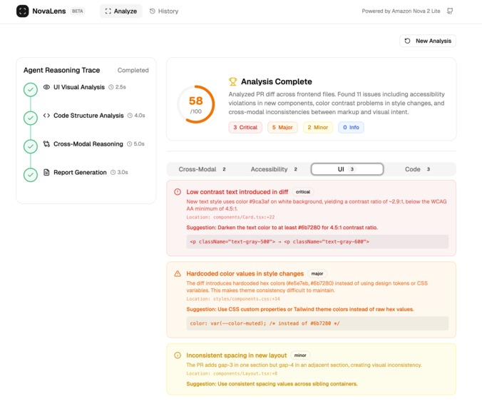 NovaLens — AI Visual Code Review Agent – screenshot 2