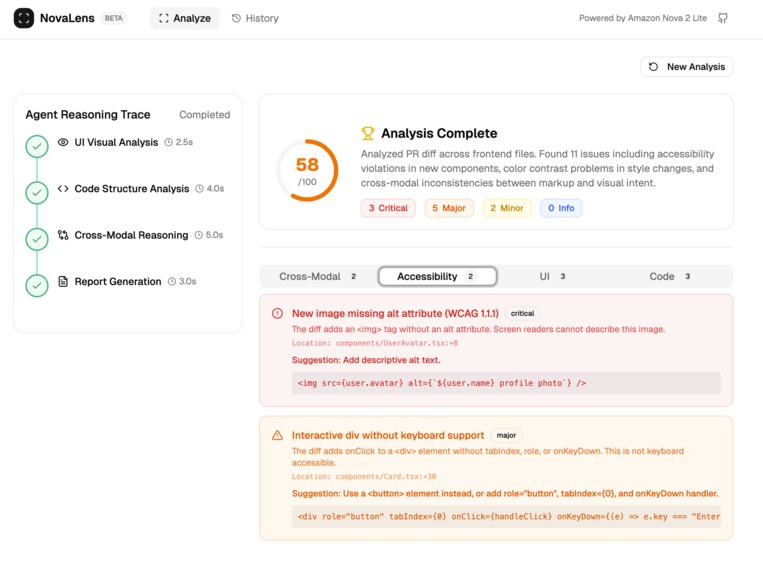 NovaLens — AI Visual Code Review Agent – screenshot 3