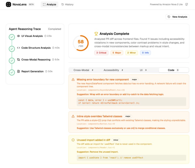 NovaLens — AI Visual Code Review Agent – screenshot 4