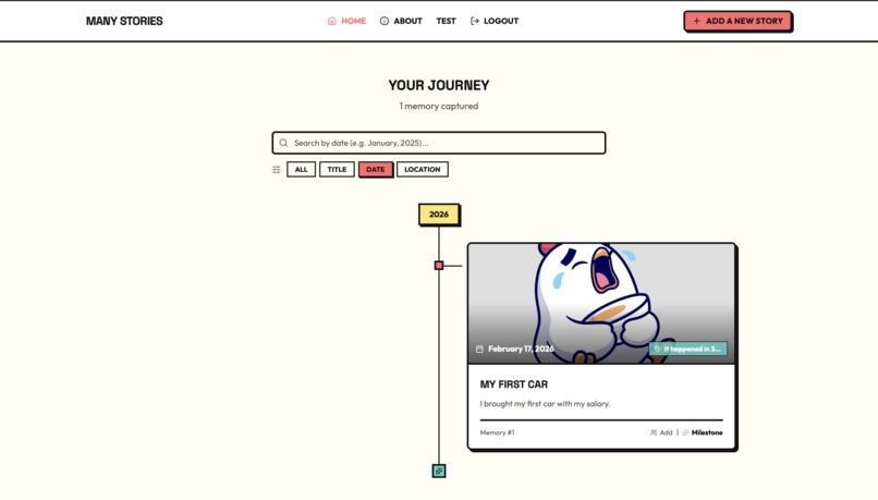 Many Stories – A Digital Life Scrapbook – screenshot 1