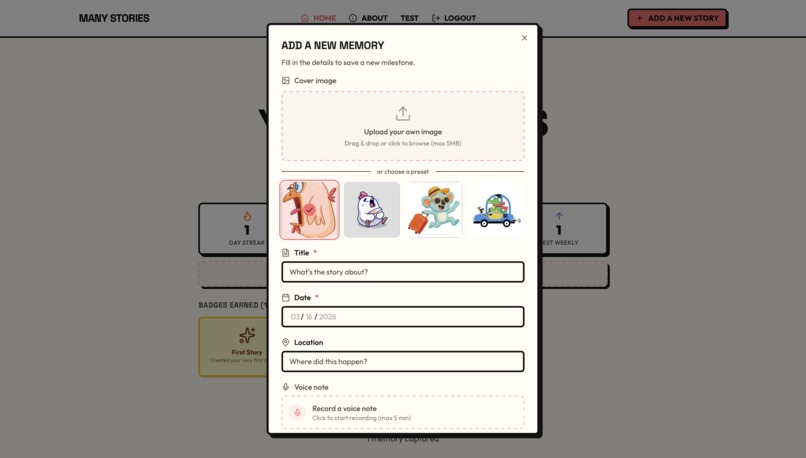 Many Stories – A Digital Life Scrapbook – screenshot 4