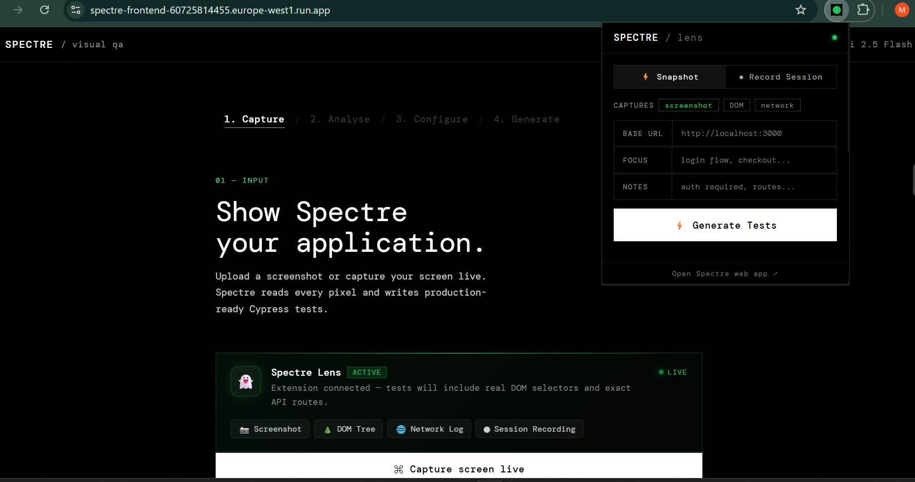 Spectre — Visual QA Agent | Devpost