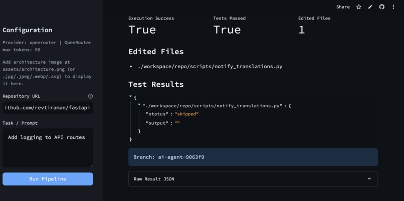 RepoAgent: Autonomous AI Code Engineer – screenshot 3