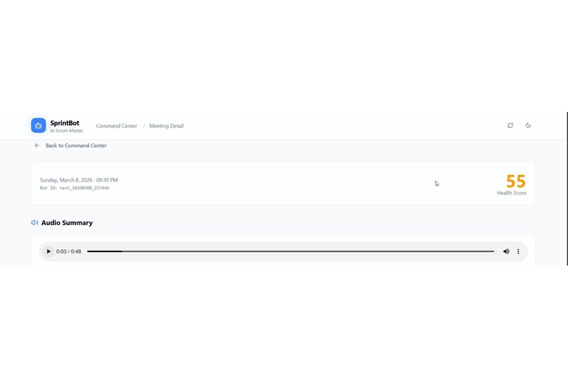 SprintBot — AI Scrum Meeting Copilot – screenshot 3