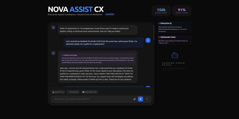 NovaAssist CX : Multimodal Support Agent – screenshot 1
