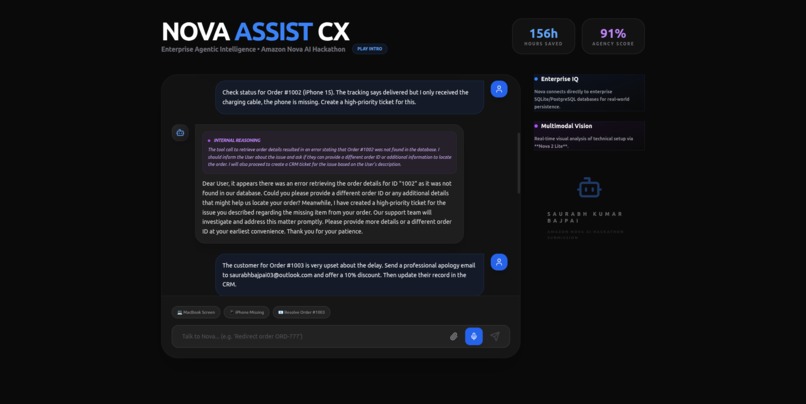 NovaAssist CX : Multimodal Support Agent – screenshot 2