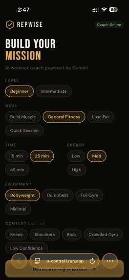 RepWise – screenshot 1