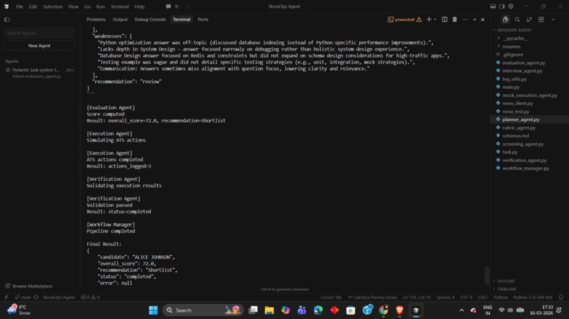 Novaops Agent - Autonomous AI Recruiting Workflow – screenshot 1