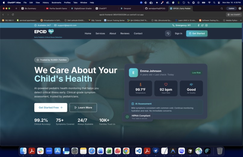 EPCID- Early Pediatric Critical Illness Detection – screenshot 1